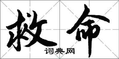 胡问遂救命行书怎么写