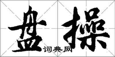 胡问遂盘操行书怎么写