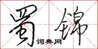 骆恒光蜀锦行书怎么写