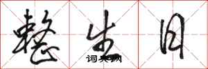 骆恒光整生日行书怎么写