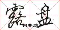 骆恒光露盘行书怎么写