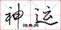 骆恒光神运行书怎么写