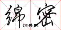 骆恒光绵密行书怎么写