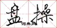 骆恒光盘操行书怎么写