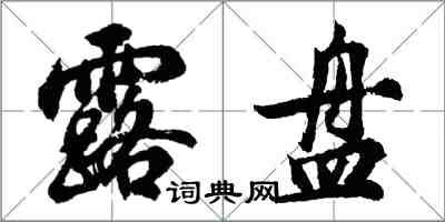 胡问遂露盘行书怎么写