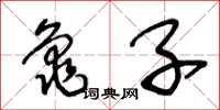 王冬龄龟子草书怎么写