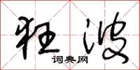 王冬龄狂波草书怎么写