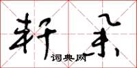 王冬龄轩举草书怎么写