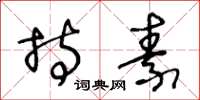 王冬龄持素草书怎么写