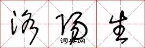 王冬龄洛阳生草书怎么写