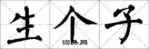 翁闿运生个子楷书怎么写