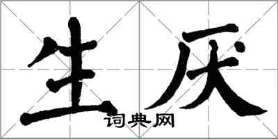 翁闿运生厌楷书怎么写