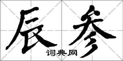 翁闿运辰参楷书怎么写