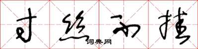 王冬龄寸丝不挂草书怎么写