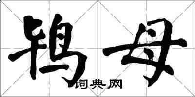 翁闿运鸨母楷书怎么写