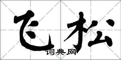 翁闿运飞松楷书怎么写