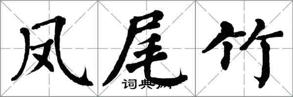 翁闿运凤尾竹楷书怎么写