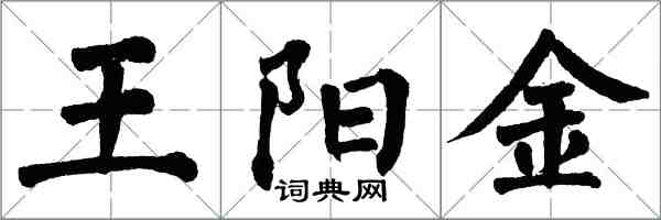 翁闿运王阳金楷书怎么写
