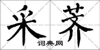 翁闿运采荠楷书怎么写