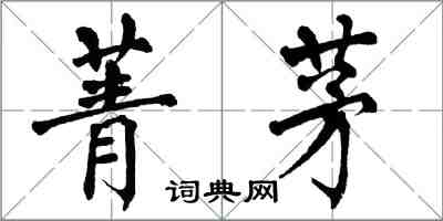 翁闿运菁茅楷书怎么写