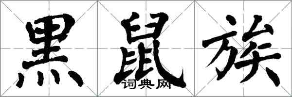 翁闿运黑鼠族楷书怎么写