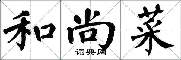 翁闿运和尚菜楷书怎么写