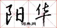 钱沛云阳华行书怎么写