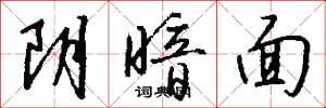 钱沛云阴暗面行书怎么写
