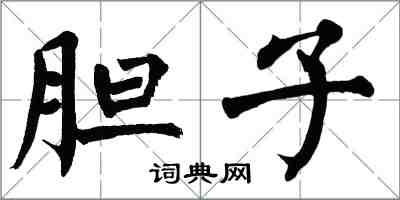 翁闿运胆子楷书怎么写