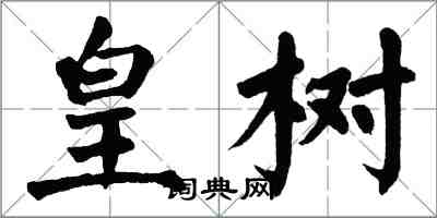 翁闿运皇树楷书怎么写