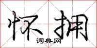 庞中华怀拥行书怎么写