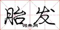 庞中华胎发行书怎么写