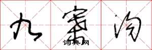 王冬龄九寨沟草书怎么写