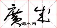 王冬龄广成草书怎么写