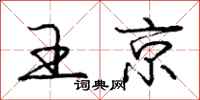 庞中华王京行书怎么写