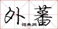 庞中华外蕃行书怎么写