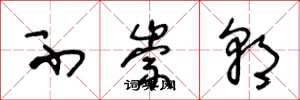 王冬龄不崇朝草书怎么写
