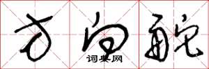 王冬龄方向舵草书怎么写