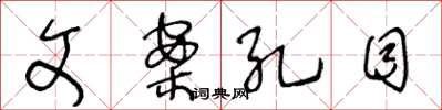 王冬龄文案孔目草书怎么写