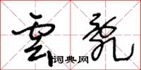 王冬龄云乱草书怎么写
