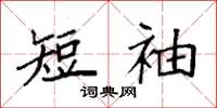 袁强短袖楷书怎么写