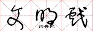 王冬龄文明戏草书怎么写
