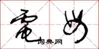王冬龄电母草书怎么写