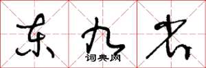 王冬龄东九省草书怎么写