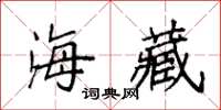 袁强海藏楷书怎么写