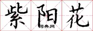 丁谦紫阳花楷书怎么写