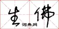 王冬龄生佛草书怎么写