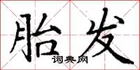 丁谦胎发楷书怎么写