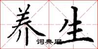 丁谦养生楷书怎么写