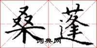 丁谦桑蓬楷书怎么写